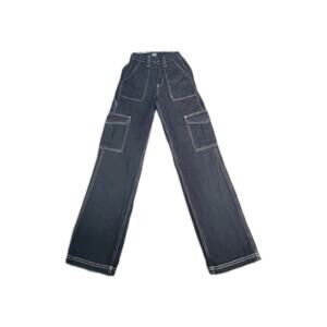 BDG Urban Outfitters Pants Womens Sz 24 Black Skate Cargo Contrast Stitch C21